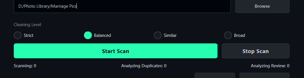 Scan Modes Screenshot